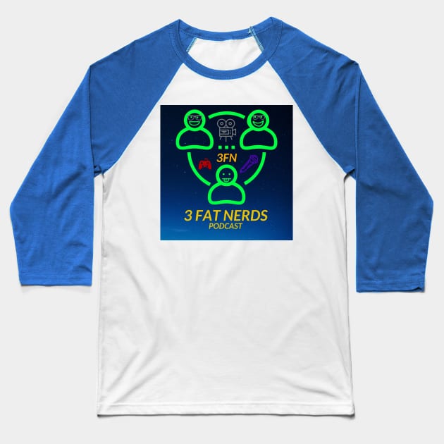 3FN Retro Logo Baseball T-Shirt by 3FN Podcast